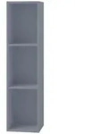 Schallplattenregal Platto in Grau, 3-fach