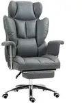 B&Uuml;ROSTUHL mit Liegefunktion, ergonomisch Schreibtischstuhl, Drehstuhl Dunkelgrau