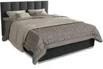 BOXBETT Seattle dunkelgrau 180x200 cm Malmo-Stoff