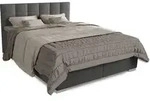 BOXBETT Seattle hellgrau 180x200 cm Malmo-Stoff