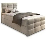 BOXBETT AMON 100 100x200 cm mit Matratze und Topper - Beige