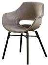 STUHL ZAJA Grau Velvet (1er-Set)