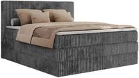 BOXSPRINGBETT TILIANO KING - 180/200 - Grau Cord - H4