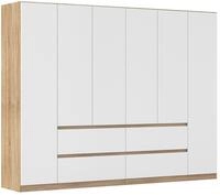 Dreht&uuml;renschrank Mainz Wei&szlig;, Eichefarben