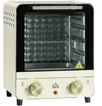 MINIBACKOFEN Eisen Edelstahl geh&auml;rtetes Glas Cremewei&szlig;