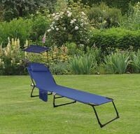 Ambia Garden Gartenliege Bindox L ca. 55x24x185 cm Blau