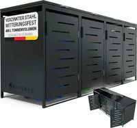 Juskys M&Uuml;LLTONNENBOX Arel 4er-Set Anthrazit