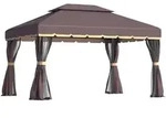 PAVILLON Alu+Polyester Kaffee+Schwarz