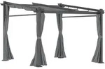 PERGOLA Stahl Alu Polyester Dunkelgrau