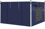 SEITENW&Auml;NDE f&uuml;r 3 x 3/ 3 x 6 m Pavillon, Oxford, Blau