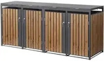 M&Uuml;LLTONNENBOX 4er Anthrazit-Holzoptik