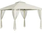 PAVILLON, Grau/Cremewei&szlig;, Polyester, Metall