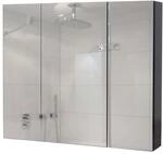 SPIEGELSCHRANK B19B Hochglanz Schwarz