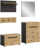 Garderobe Canu 4-teilig ca. 175x190x37cm Eiche Dekor,Grau