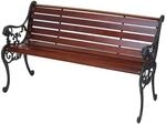 GARTENBANK Schwarz, Teak Dekor