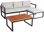 GARTEN-GARNITUR L26B 3ER-SET Braun, Hellgrau