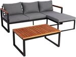 GARTEN-GARNITUR L26B 3ER-SET Braun, Grau