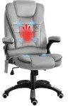 MASSAGE Sessel h&ouml;henverstellbarer B&uuml;rostuhl mit Massagefunktion Relaxsessel Grau
