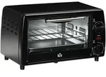 MINIBACKOFEN Metall Geh&auml;rtetes Glas Schwarz