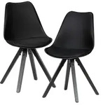 Stuhl-Set Wohnling 2er-Set Schwarz