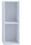 Schallplattenregal Platto in Wei&szlig;, 2-fach