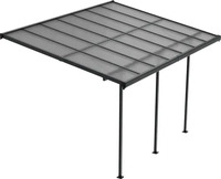 Juskys TERRASSENDACH Borneo Aluminium 4x3m dunkelgrau