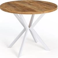 ESSTISCH Della runder ausziehbarer, Lefkas Eiche 100-180/100/76 cm