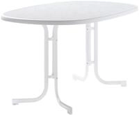 Gartentisch ca. 140x90 cm Wei&szlig;