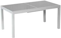 Gardenson Gartentisch ausziehbar Metall/ Glas L: 180-240 cm Silberfarben