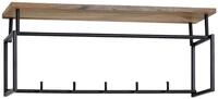 Wandgarderobe Wohnling ca.71x29x20cm Schwarz,Echtholz