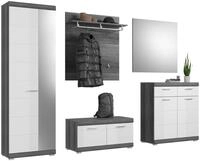 Garderobe Scout 5-tlg. ca. 272x197 cm Wei&szlig;/Grau