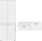 Garderobe Prisma 2-tlg. Wei&szlig;