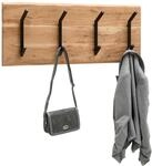 Wandgarderobe Rivera 4 Schwarz/Akaziefarben