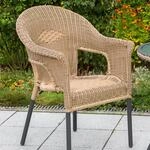 Gartensessel 2er-Set stapelbar Ravenna Kunststoffgeflecht