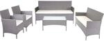 POLY-RATTAN GARNITUR Grau