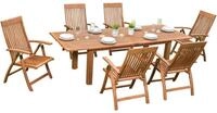 Gartentischgruppe "Comodoro 7-tlg. Naturfarben