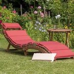 Gardenson Gartenliege Ipanema inkl. Auflage aus Eukalyptus