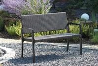 Sitzbank mit Lehne Braun/ Schwarz L: 116 cm