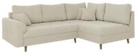 ECKSOFA Alma Beige Cord - Ottomane rechts
