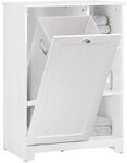 W&Auml;SCHESCHRANK mit W&auml;schesack Wei&szlig;