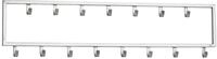 Wandgarderobe Wohnling ca. 80x20x4 cm Silberfarben