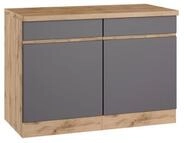 K&uuml;chenunterschrank Turin ca. 120x86 cm Grau/Wotaneiche