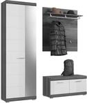 Garderobenschrank Scout ca. 167x197 cm Wei&szlig;/Grau