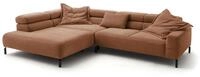 ECKSOFA MIT MOTORISCHEM SITZVORZUG DELIA Braun Cord Relaxfunktion