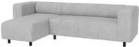 ECKSOFA Tove Hellgrau Cord - Ottomane links