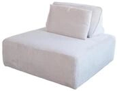 HOCKER MIT R&Uuml;CKENKISSEN WIOLO SOFT Hellgrau Cord