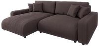 ECKSOFA Emma Dunkelbraun Cord - Ottomane links