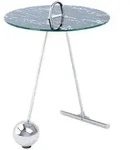 Beistelltisch Pendulum Glas Schwarz/Silber ca. 46x60 cm