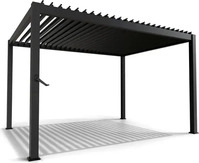 Juskys PERGOLA/ LAMELLENDACH Tahiti 3x4 m anthrazit
