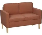 2-SITZER-SOFA kleinE Couch mit Armlehne, Stauraum f&uuml;r Wohnzimmer, Orange